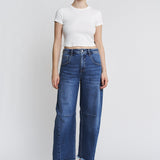 Mica SUPER HIGH CROP BARREL-LEG - Jeans