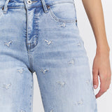 Mica embroidery jean