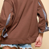Stripe Detail Long Sleeve Sweatshirt