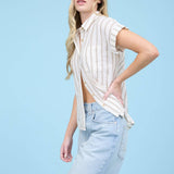 STRIPE COLLARED SHIRT