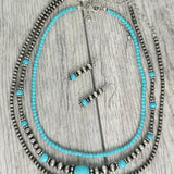 4-Pack Western Navajo Pearl Necklace Earring Set