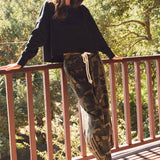 Camo-printed Drawstring Pants