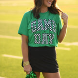 RTS Kelly Green Checkered Game Day Tee