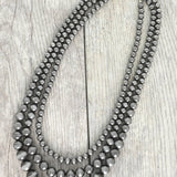 Western Navajo Multi Strand Pearl Necklace