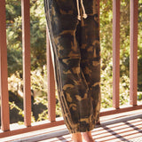 Camo-printed Drawstring Pants