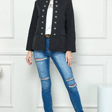 Buttoned Long Sleeve Jacket