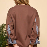 Stripe Detail Long Sleeve Sweatshirt