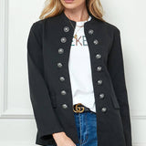 Buttoned Long Sleeve Jacket