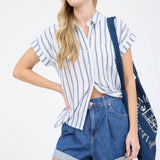 STRIPE COLLARED SHIRT