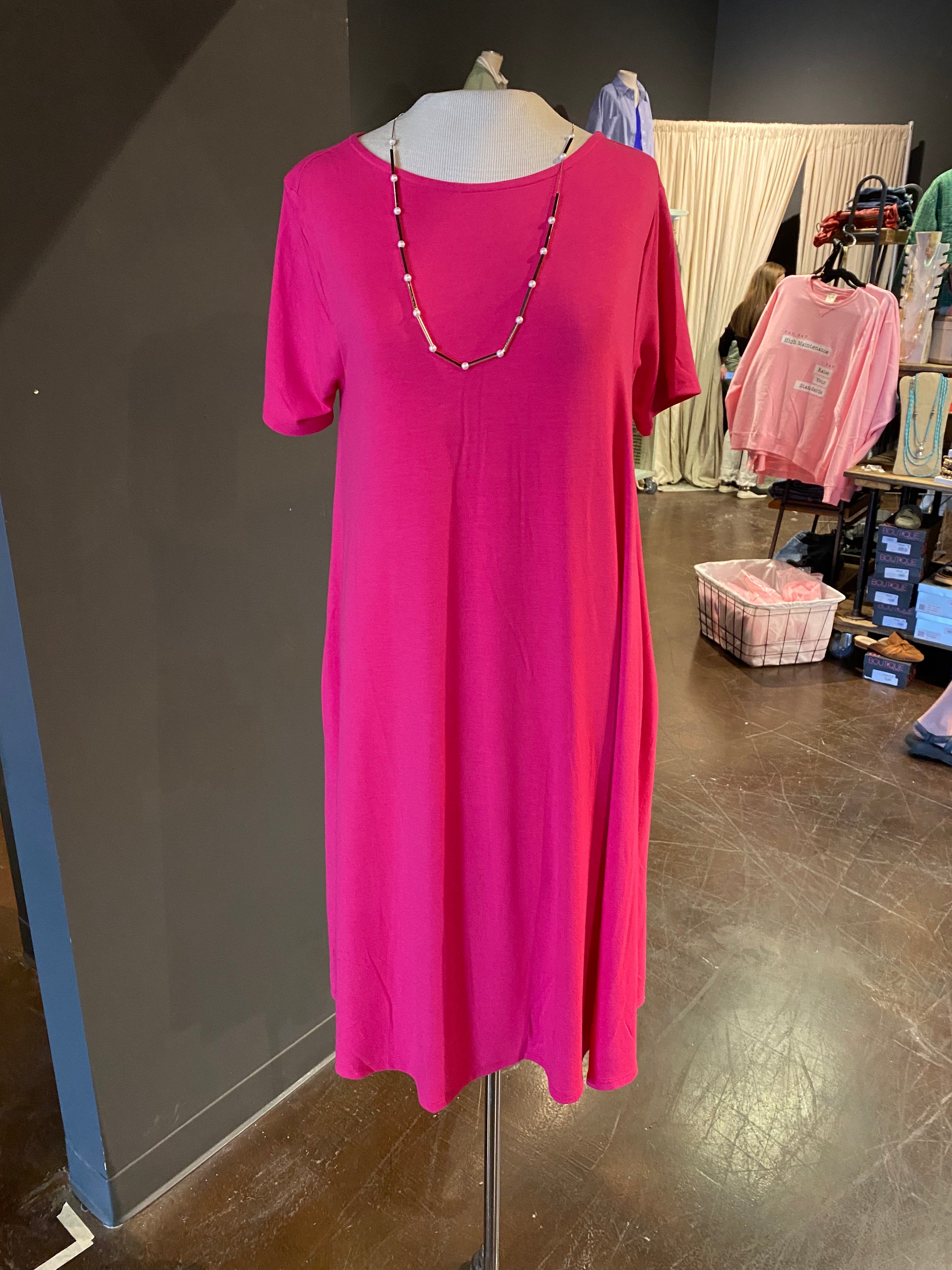 Casual But Hot Pink Dress