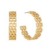 Matte Basket Weave Earring