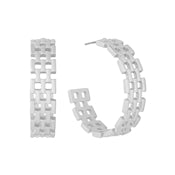 Matte Basket Weave Earring