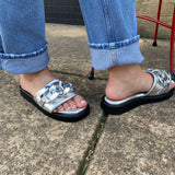 Silver Chain Sandals