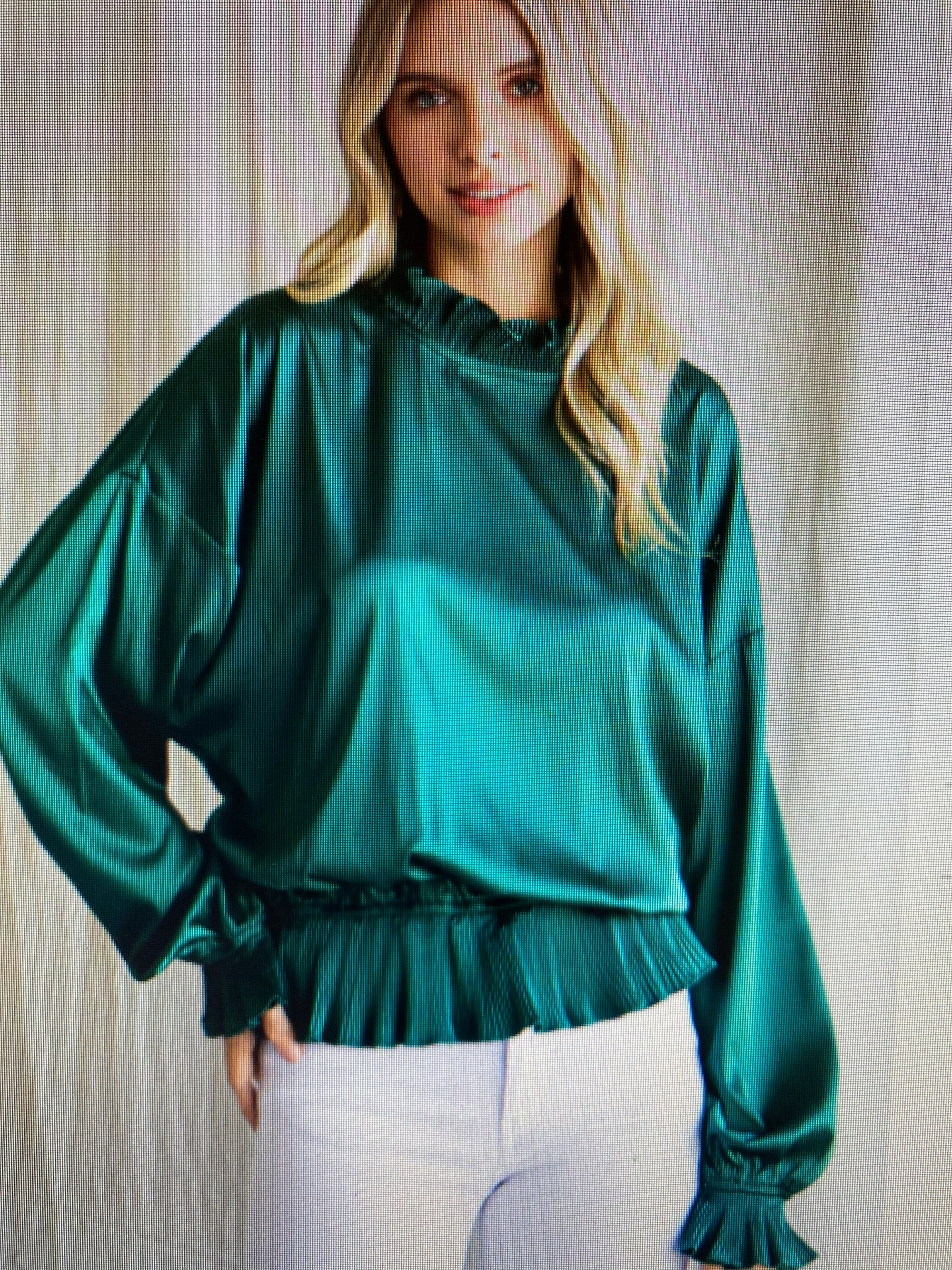 Emerald Green fluted top